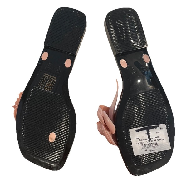 Jeffrey Campbell Fleuris Jelly Flip Flop Sandals Sz 7 & 9 Baby Pink - Valentine - Picture 3 of 3